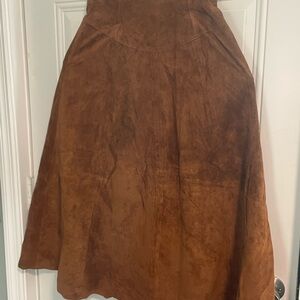 Positano Pelle 100% Leather Skirt size 8 MADE IN USA